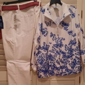 Macy's brand pants and top pants are NWT